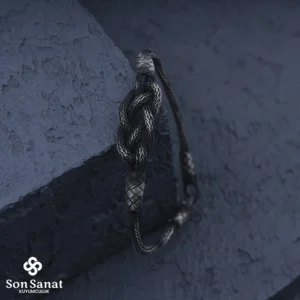 Kazaziye Örgü Bileklik Çift Düğüm Bileklik