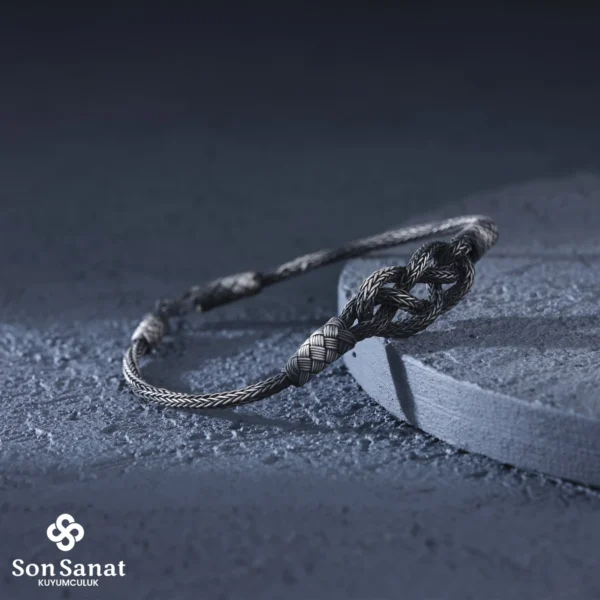 Kazaziye Örgü Bileklik Çift Düğüm Bileklik
