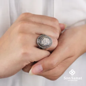 Kişi Sevdiği İle Beraberdir Yazılı Kadın Gümüş Yüzük