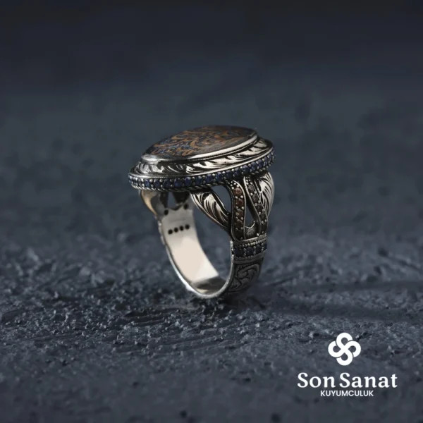 Kişi Sevdiği İle Beraberdir Yazılı Kadın Gümüş Yüzük