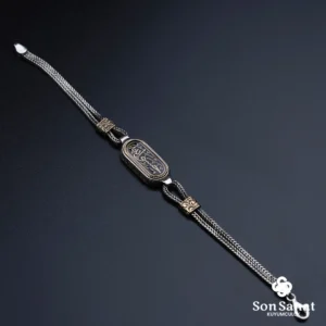 HasbinAllah Gravür Gümüş Oval Bileklik