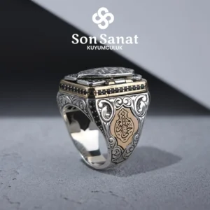 Onix Kalkan Gümüş Yüzük