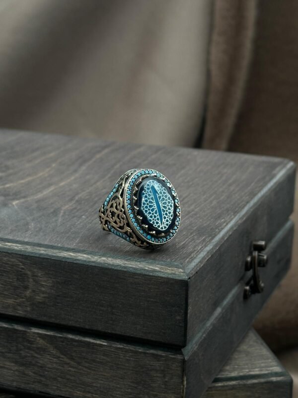 image_1950-16.jpg Elif İşlemeli ve Motifli Erkek Gümüş Yüzük