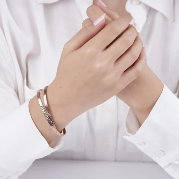 Rose Çift Gümüş Bileklik