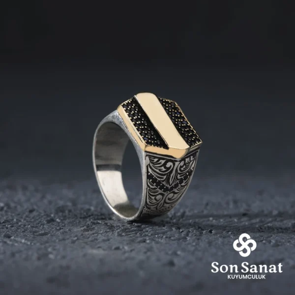 Safir Er Gümüş Yüzük