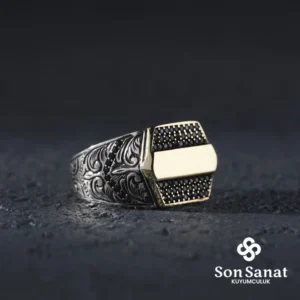 Safir Er Gümüş Yüzük