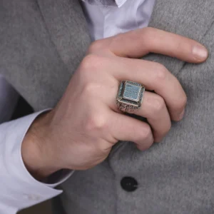 Turkuaz Kalemkar Gümüş Yüzük