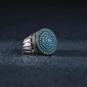 image_1950-2026.webp Turkuaz Sütun Gümüş Yüzük