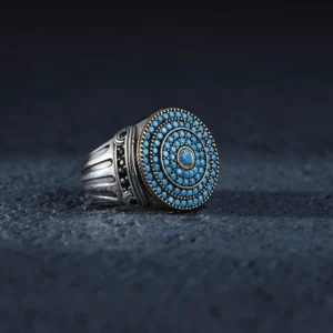 image_1950-2030.webp Turkuaz Sütun Gümüş Yüzük