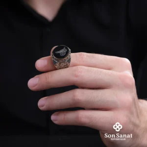 Tuğra Gravür Gümüş Erkek Yüzük