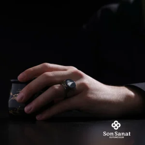 Tuğra Gravür Gümüş Erkek Yüzük