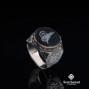 Tuğra Gravür Gümüş Erkek Yüzük