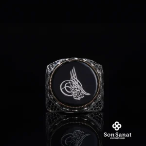 Tuğra Gravür Gümüş Erkek Yüzük