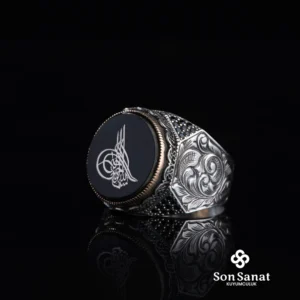 Tuğra Gravür Gümüş Erkek Yüzük