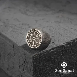 Vegvisir Pusula Gümüş Yüzük