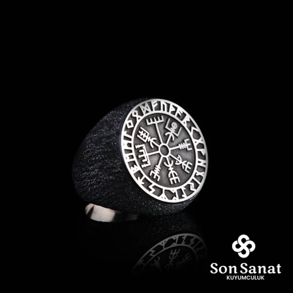 Vegvisir Pusula Gümüş Yüzük