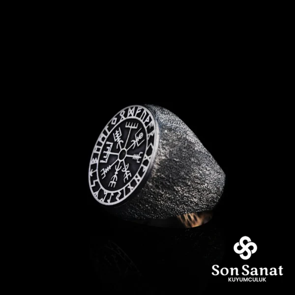 Vegvisir Pusula Gümüş Yüzük