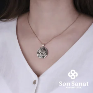 Yaşam Çiçeği Gümüş Kolye