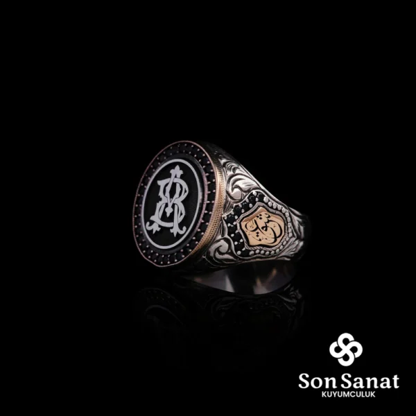 Gravür Harfli Gümüş Yüzük