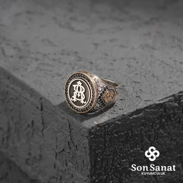 Gravür Harfli Gümüş Yüzük