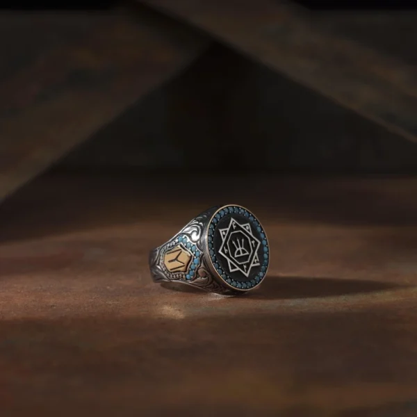 Gravür Oğuz Kağan Gümüş Yüzük