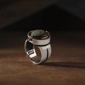 Yuvarlak Şura İnşirah Gümüş Yüzük