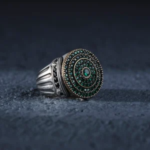 Zirkon Sütun Gümüş Yüzük