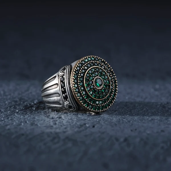 Zirkon Sütun Gümüş Yüzük