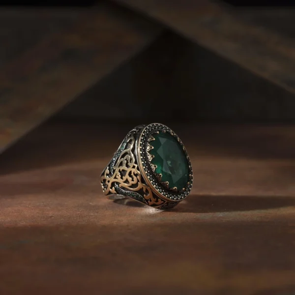 Zümrüt Paraiba Gümüş Yüzük