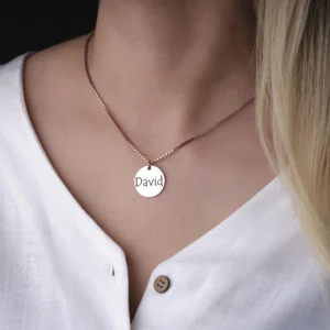 Çember İsimli Gümüş Kadın Kolye