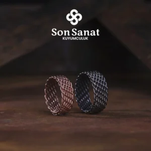 Örgü Gümüş Çift Alyans