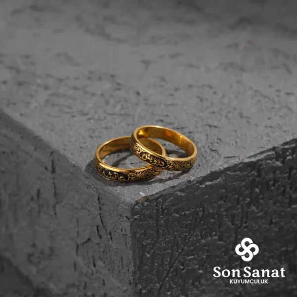 İnce Gravür Gümüş Alyans