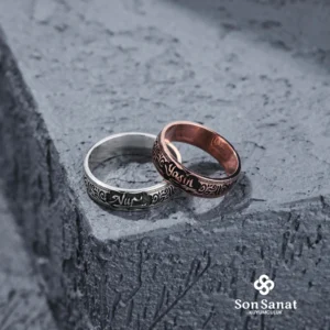 İsimli Gümüş Çift Alyans
