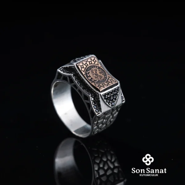 image_1950-2491.webp İtalik Cam Kırığı Devlet Arması Gümüş Yüzük