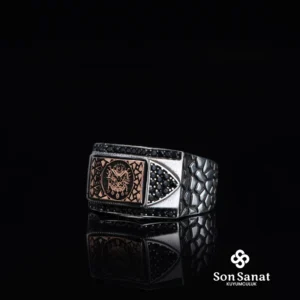 image_1950-2497.webp İtalik Cam Kırığı Devlet Arması Gümüş Yüzük