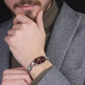 Bordo Hiç Gümüş Bileklik