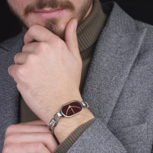 Bordo Hiç Gümüş Bileklik