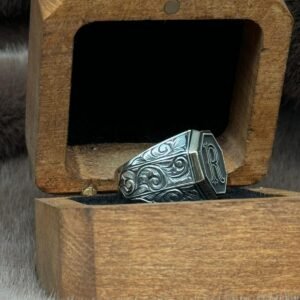 Sekizgen Kişiye Özel Harfli Erkek Yüzük