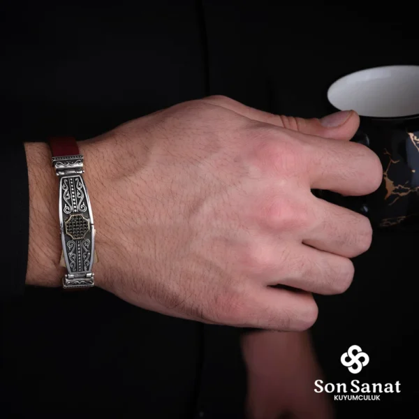 Deri Şövalye Bileklik