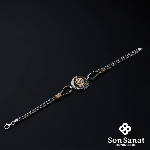 Devlet Arması Yuvarlak Gümüş Bileklik