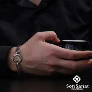 Devlet Arması Yuvarlak Gümüş Bileklik