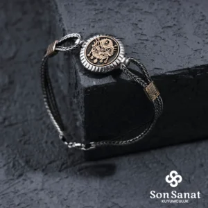 Devlet Arması Yuvarlak Gümüş Bileklik