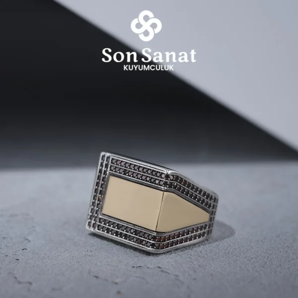 Garnet İtalik Gümüş Yüzük