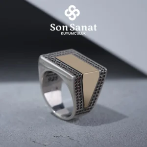 Garnet İtalik Gümüş Yüzük
