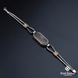 Gravür Ayet-el Kürsi Gümüş Bileklik