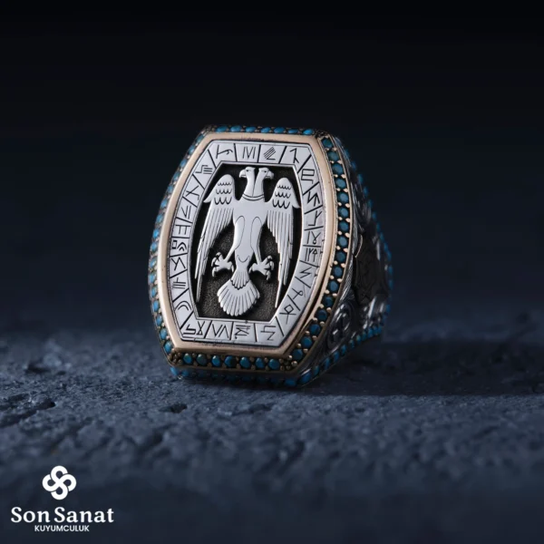 Gravür Selçuklu Tuğrul Gümüş Yüzük