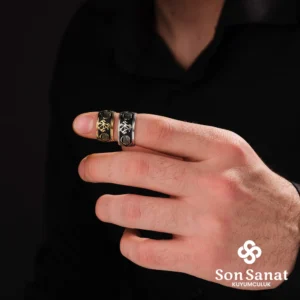 Harf Nas Felak Gümüş Çift Alyans