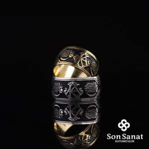 Harf Nas Felak Gümüş Çift Alyans