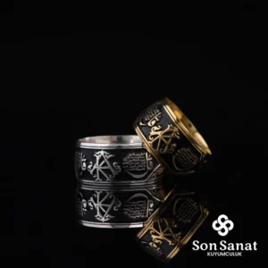 Harf Nas Felak Gümüş Çift Alyans