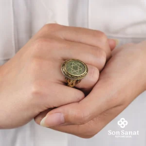 Hazreti Süleyman Mührü Kadın Gümüş Yüzük